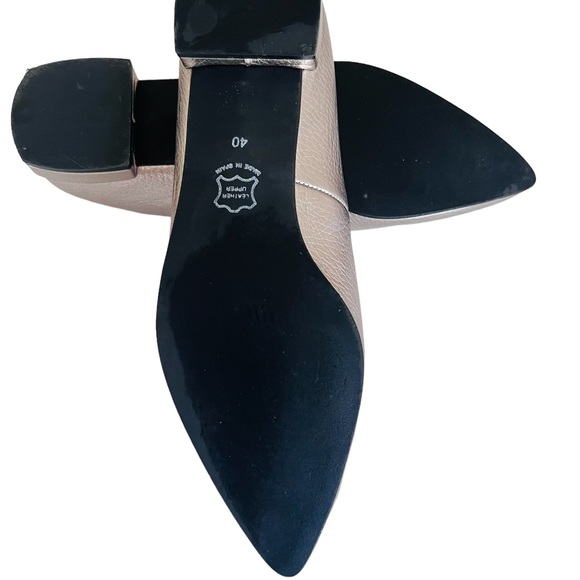 blue illusion Shoes Silver Flat Slip On Size 40 - Picture 5 of 9